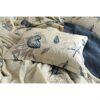 Twin size 100-Percent Cotton 2-Piece Quilt Bedspread Set with Ocean Nautical Beach Sea Shells Pattern - Image 3