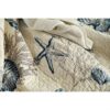 Twin size 100-Percent Cotton 2-Piece Quilt Bedspread Set with Ocean Nautical Beach Sea Shells Pattern - Image 4