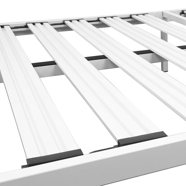Twin XL Modern Heavy Duty Metal Platform Bed Frame in White - Image 2
