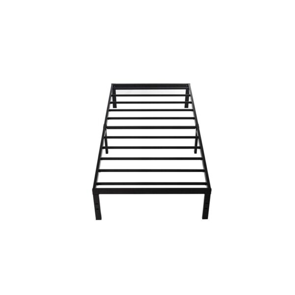 Twin XL Study Black Metal Platform Bed Frame - No Box-Springs Needed - Image 2