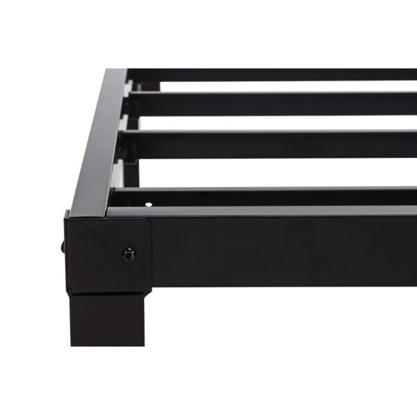 Twin XL Study Black Metal Platform Bed Frame - No Box-Springs Needed - Image 4