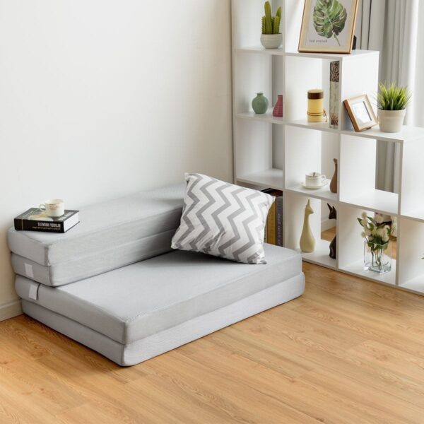 Twin XL size 4-inch Thick Folding Mattress Guest Bed - Image 4