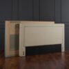 King size Taupe Upholstered Classic Platform Bed with Classic Headboard - Image 3