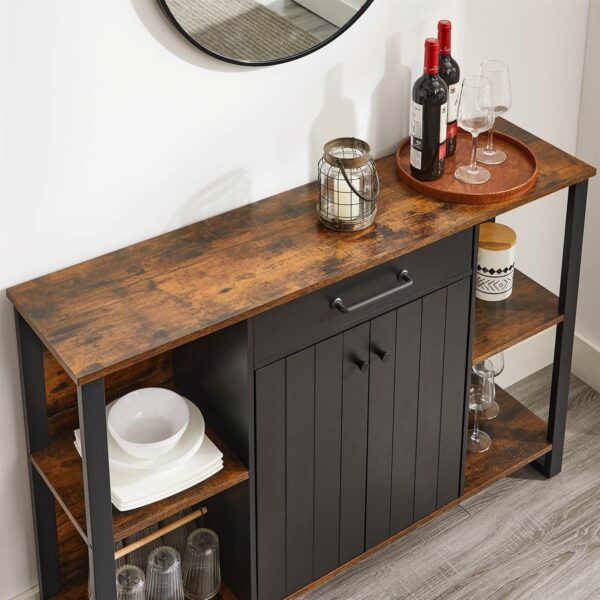 Farmhouse Rustic Wood Buffet Dining Sideboard Storage Cabinet - Image 2