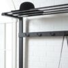 Gray Rustic Sturdy Metal Entryway Hall Tree Coat Rack - Image 4