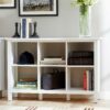 Adjustable Shelf 6-Cube Bookcase Storage Unit Sideboard in White - Image 2