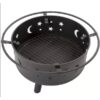Heavy Duty Steel Metal Wood Burning Fire Pit with Moon and Stars Cutouts - Image 3