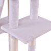 White 67 Inch Large Condo Ladder Tower Scratching Posts Play House Cat Tree - Image 3