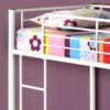 Twin over Twin Sturdy Steel Metal Bunk Bed in White Finish - Image 4