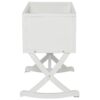 Solid Wood Rocking Baby Glider Cradle with Crib Mattress in White Finish - Image 3