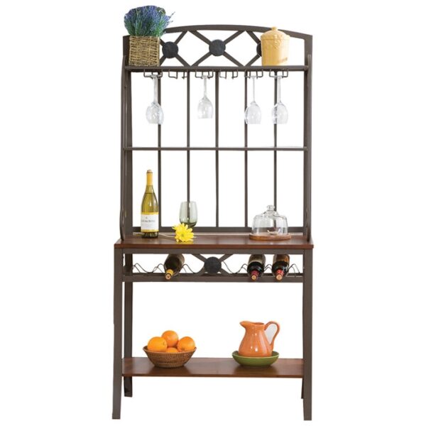 Bakers Rack with Stemware Hangers and Wine Rack - Image 2