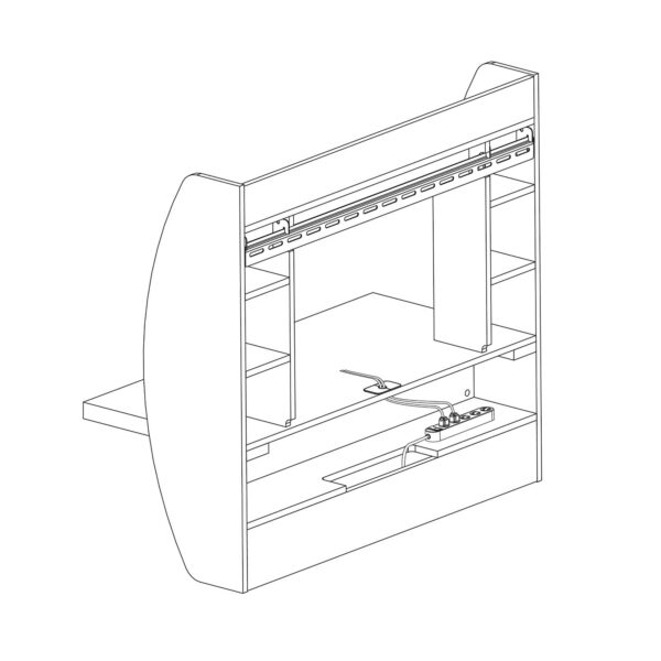 White Wall-Mounted Modern Space Saving Laptop Computer Desk - Image 5