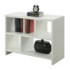 White 2-Shelf Modern Bookcase Console Table - Image 2