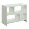 White 2-Shelf Modern Bookcase Console Table - Image 3