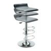 Contemporary ABS Air-Lift Swivel Bar Stool in Black Faux Leather - Image 2
