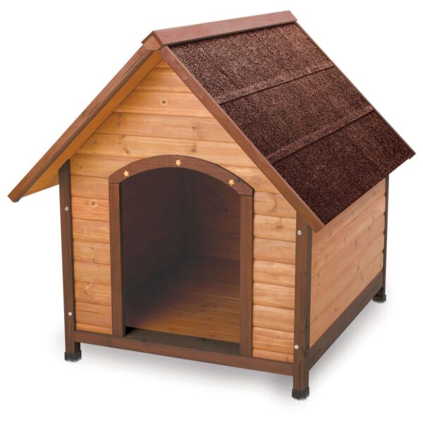Medium 30-inch Solid Wood Dog House with Waterproof Shingle Roof - Image 2
