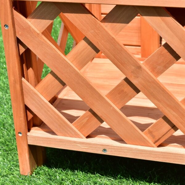 Outdoor Natural Fir Wood Dog House for Small Dogs - Image 3