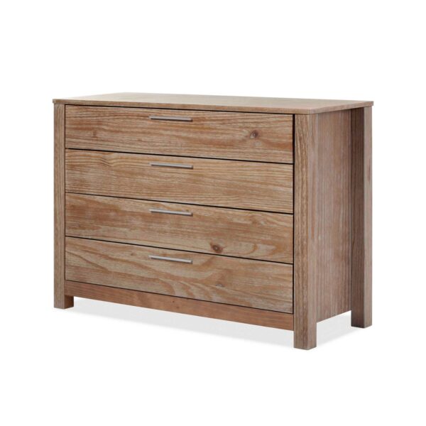 FarmHouse Traditional Rustic Pine 4 Drawer Dresser - Image 2