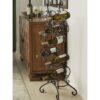Wrought Iron 12-Bottle Wine Rack with Grape Leaves Vines Design - Image 3