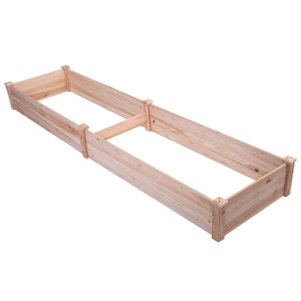 Solid Cedar Wood 8 ft x 2 ft Raised Garden Bed Planter - Image 5