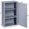 Gray 1-Door Wall Mounted Bathroom Medicine Cabinet Kitchen Storage Cupboard - Image 5