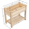 Solid Wood 2-Tier Raised Garden Bed Planter Bed with Bottom Storage Shelf - Image 5