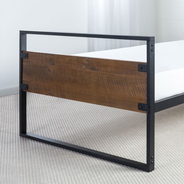 Twin Modern Wood Metal Daybed Frame with Steel Slats - Image 3