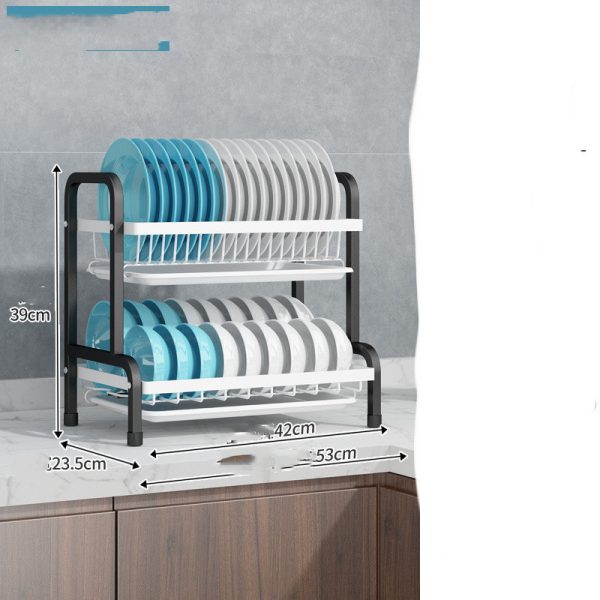 Cupboard Double-layer Supplies Storage Box Rack - Image 8