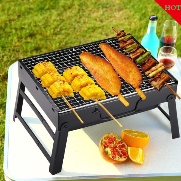 Charcoal Barbecue Rack Outdoor Folding Portable Barbecue Grill Gift - Image 2
