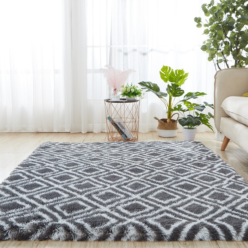 Plush Tie-dye Gradient Color Carpet - Image 2