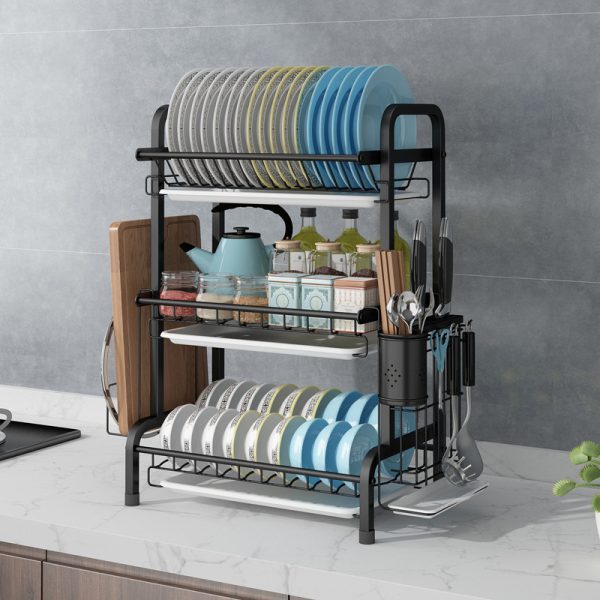 Cupboard Double-layer Supplies Storage Box Rack