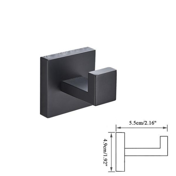 Stainless Steel Non-perforated Black Toilet Paper Holder - Image 6