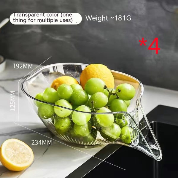 Household Self-contained Draining Taobao Dish Washing Fruit Basin - Image 9