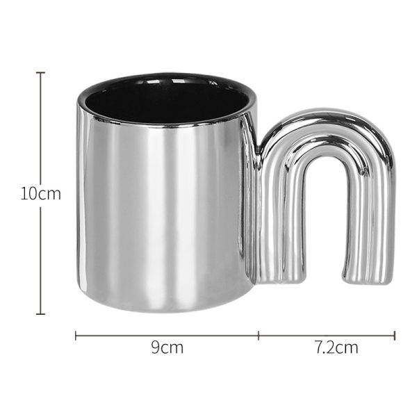 Ins Silver Electroplated Ceramic Mug Lovers' High Face Value - Image 7