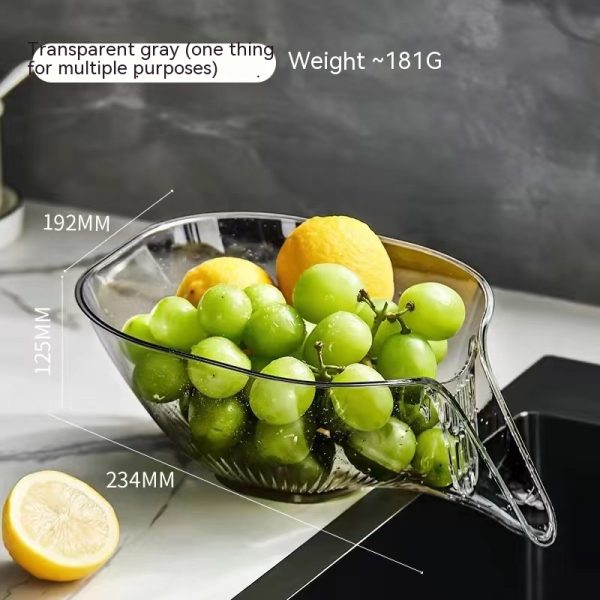 Household Self-contained Draining Taobao Dish Washing Fruit Basin - Image 2