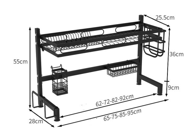 Kitchen Sink Shelf Countertop Drain Rack - Image 9