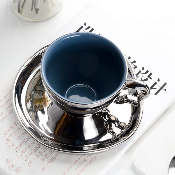 Ins Silver Electroplated Ceramic Mug Lovers' High Face Value - Image 4