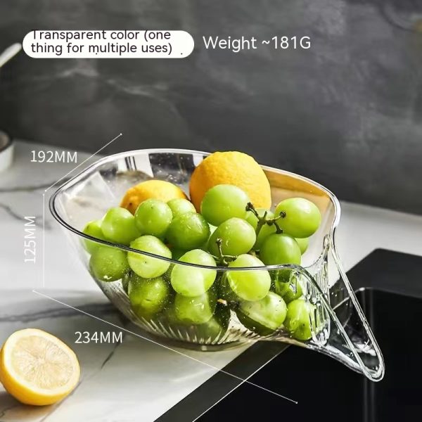 Household Self-contained Draining Taobao Dish Washing Fruit Basin - Image 3