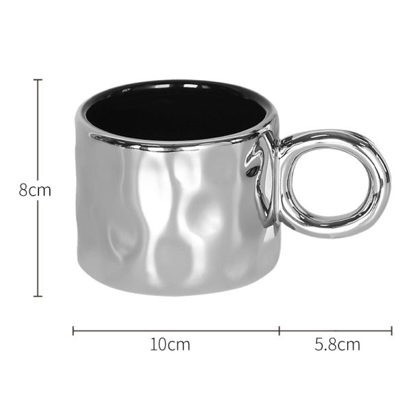 Ins Silver Electroplated Ceramic Mug Lovers' High Face Value - Image 8