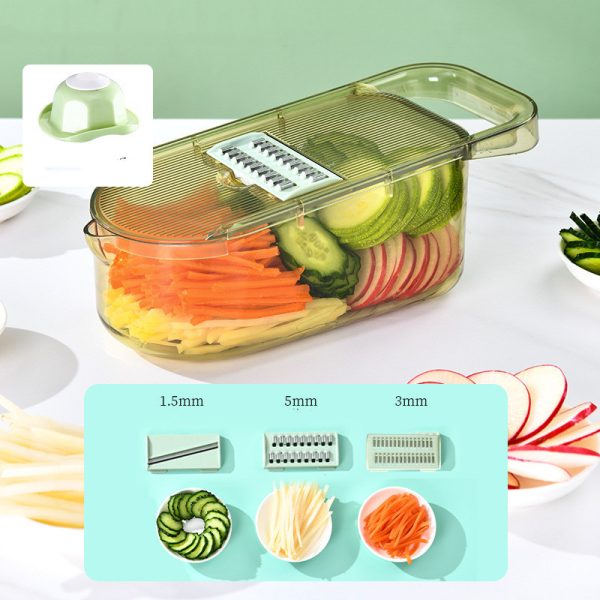 Multifunction Transparent Vegetable Cutter Steel Blade Potato Slicer Fruit Shred Dicing Blades Carrot Cheese Grater Chopper Kitchen Gadgets - Image 5