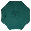 9 Foot Outdoor Patio Umbrella with Push Button Tilt and Crank Dark Green - Image 2