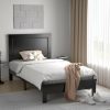 Twin Size Modern College Dorm Wooden Platform Bed in Black - Image 2