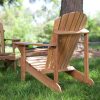 Solid Oak Wood Adirondack Chair with Linseed Oil Finish - Image 2