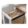 FarmHouse White Blue Oak Top 2 Drawer Office Writing Desk - Made In USA - Image 3