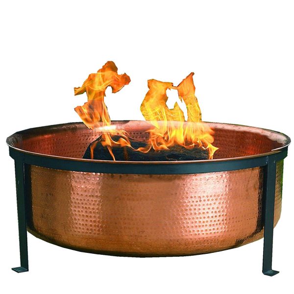 Solid 100-Percent Copper Fire Pit with Stand Screen and Cover - Image 2