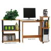 Light Cherry and Black Finish 3-Tier Bookcase - Image 2