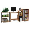 Light Cherry and Black Finish 3-Tier Bookcase - Image 4