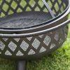 36-inch Bronze Fire Pit with Grill Grate Spark Screen Cover - Image 5