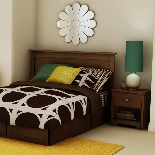 Full / Queen size Contemporary Headboard in Sumptuous Cherry Finish - Image 2