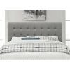 Full size Contemporary Button-Tufted Headboard in Grey Upholstered Fabric - Image 5